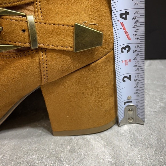 Nature Breeze Chunky Heel Bootie Tan Size 7m - Picture 5 of 12